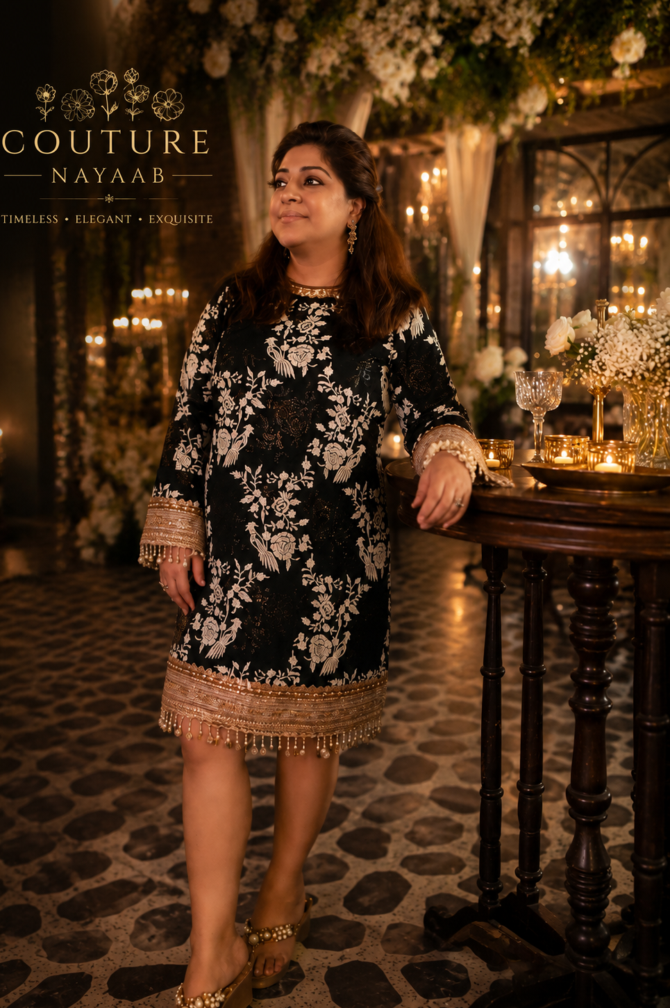 Embroidered Parsi sufi dress